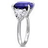 EVERLY JEWELRY | Sterling Silver 10 5/8 CT TGW Created Blue Sapphire Created White Sapphire Fashion Ring - 2 of 4