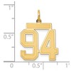 Black Bow Jewelry 14k Yellow Gold, Jersey Collection, Medium Number 94 Pendant - 4 of 4