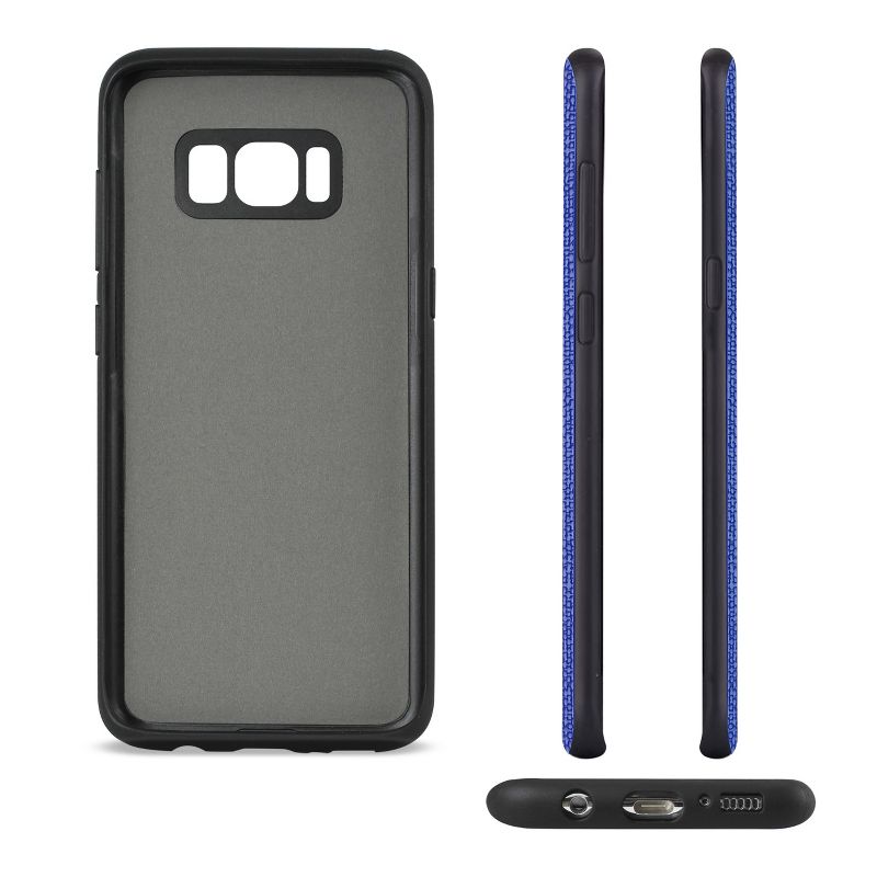 Reiko Samsung Galaxy S8/ SM Anti-Slip Texture Protector Cover with Card Slot in Navy, 3 of 5