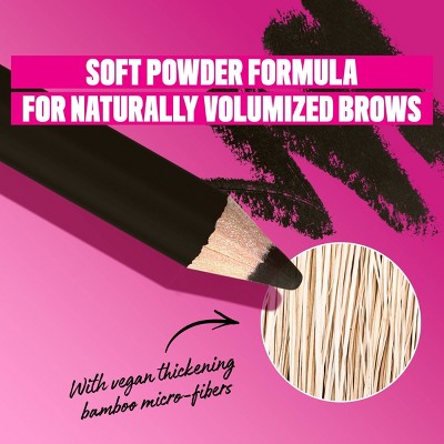 Black Bamboo Fiber Volumizing Brow Pencil with Spoolie