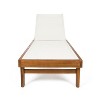 PAGED Patio Chaise Lounge Simple Wooden Folding Chair with Handle Modern Lounge Chair with Curved Design for Garden, Poolside - 3 of 4