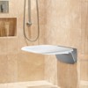 VEVOR Urea-formaldehyde Folding Shower Seat, 13.6''x12.8'' Unfolded,Wall Mounted Fold Up Shower Bench with 450 lbs Load Capacity,Fold Down Chair,White - 2 of 4