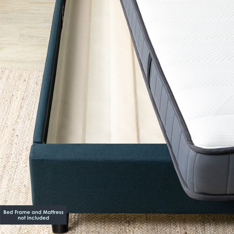 Wood Bed Slat Board with Fabric Cover and Vertical Mattress Support Beige - Mellow, 5 of 6