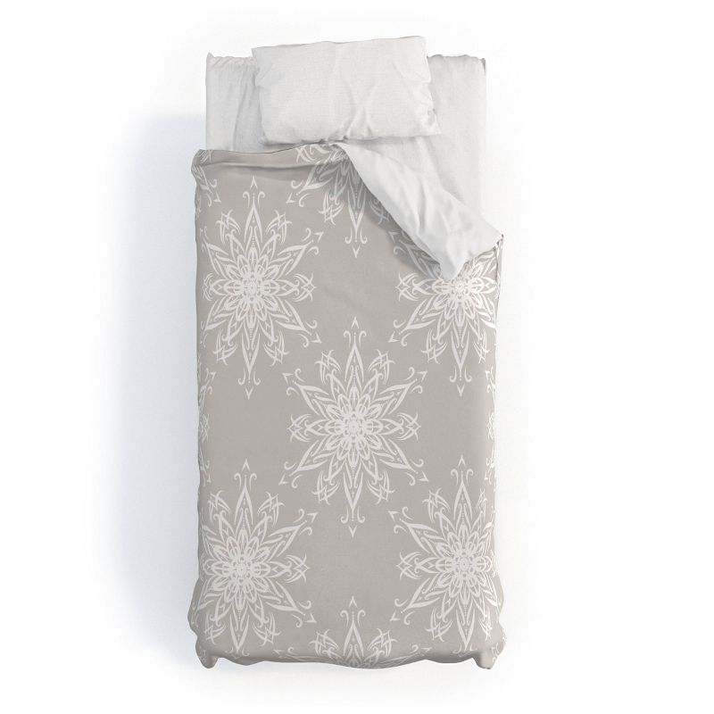 Twin XL Lisa Argyropoulos La Boho Snow Polyester Duvet Cover + Pillow Shams Beige - Deny Designs, 1 of 9