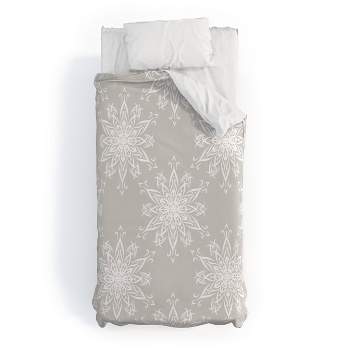 Twin XL Lisa Argyropoulos La Boho Snow Polyester Duvet Cover + Pillow Shams Beige - Deny Designs