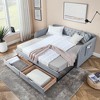 Twin Size Upholstered Daybed with Trundle Bed and Two Storage Drawers for Bedroom or Guest Room - 2 of 4
