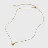 14K Gold Dipped Cubic Zirconia Butterfly Necklace - Gold - 2 of 4