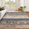 Modern Abstract Patchwork Pattern Rugs for Living Room Thin Washable Low Pile Area Rug Indoor Soft Carpet for Bedroom - 3 of 4