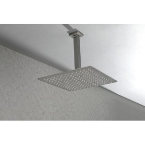 Ultra-Thin 304 Stainless Steel Rain Shower Head with High Pressure, Self-Clean Nozzles, and Full Body Coverage - 1 of 4