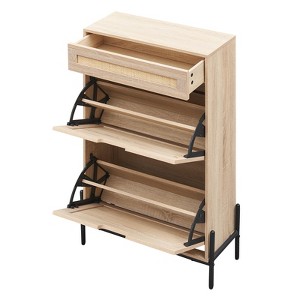 coucheta Shoe Bench with Padded Seat, Shoe Storage Bench with Adjustable Shelves & Side Pockets, 5/10 Cubes Storage Organizer for Entryway - 1 of 4