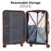 Aukfa 3-Piece ABS Luggage Set 20/24/28 Inch with Combination Lock, 360° Silent Spinner Wheels, Waterproof Matching Suitcases - 3 of 4