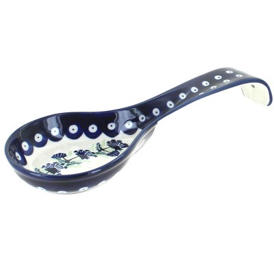 Blue Rose Polish Pottery Sweet Annie Large Spoon Rest