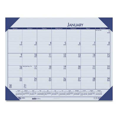 House of Doolittle Recy EcoTones Ocean Blue Monthly Desk Pad Calendar 18.5 x 13 2022 124640