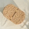 SEVOBAL Laundry Bags and Baskets Water Hyacinth Woven Brown Oval Kitchen and Picnic Basket Laundry Bags and Baskets, Brown, 16.1"*10.2"*8.3" - 2 of 4