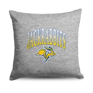 NCAA 16" Heather Gray Crisp Sweatshirt Pillow South Dakota Jackrabbits - 1 of 4