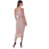 24seven Comfort Apparel Womens One Shoulder Ruched Bodycon Dress - 3 of 4