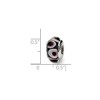 Black Bow Jewelry Purple and Black Glass Sterling Silver Bead Charm - 2 of 3