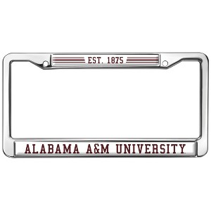 Alabama A&M University School Logo Full Size Standard License Plate Metal Frame - 1 of 4