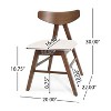 Upholstered Dining Chairs Set of 2, Modern Dining Room Chair with Wood Legs,Dining Chair for Living Room, Beige-Christopher Knight Home - 4 of 4