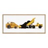 Kate and Laurel Sylvie Vintage Toy Construction Vehicles Yellow Framed Canvas by Saint and Sailor Studios - 2 of 4
