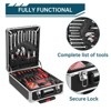 186-Piece Tool Set, Household Tool Kit with Aluminum Trolley Case, Repair Mechanic Tool Sets Portable Hand Tool Set with Hammer Wrench - 4 of 4