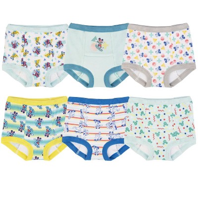 Disney Mickey Mouse Toddler 6-Pack Training Pants – Cotton Potty Training Underwear with Bonus Sticker Chart