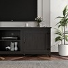 70" Industrial TV Stand with Electric Fireplace, Entertainment Console with Storage Cabinets, Open Shelves & 2 Doors - 3 of 4
