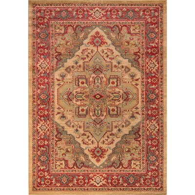 3'11"x5'7" Medallion Accent Rug Beige - Momeni