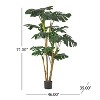 GDFStudio Dorse Artificial Monstera Tree, Green - 3 of 4