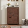 4 Dresser for Bedroom£¬Vertical 4-Drawer Dresser with Storage Door, 45.7" Tall Freestanding Closet Organizer Chest for Bedroom - 3 of 4