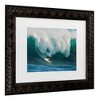 Trademark Fine Art - David H Yang Riding A Crashing Wave Matted Framed Art - 3 of 4