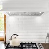 Cosmo COS-36IRHP 36 in. Lumin Collection 380 CFM Ducted Insert Range Hood, Button Controls, LED Lights, Stainless Steel - 2 of 4