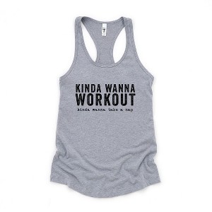 Simply Sage Market Women's Kinda Wann Workout Kinda Wanna Take A Nap Racerback Tank - 1 of 4