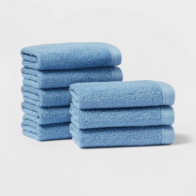 8pk Washcloth Set Blue - Room Essentials™