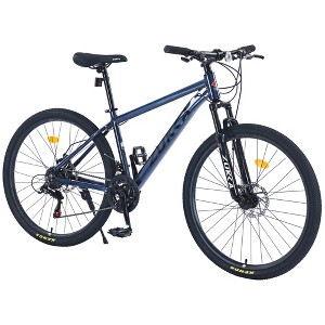 RISOKEYS 27.5 Inch Wheels 21 Speed Adult Mountain Bike , with Mechanical Disc Brakes,Light Weight Aluminium Alloy Frame for Men,Women, - 1 of 4