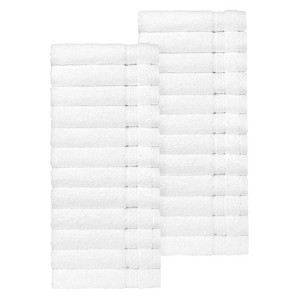 Linum Home Textiles 100% AEGEAN Long Staple Turkish Cotton STARLIGHT Terry Washcloths (Set of 24) - 1 of 3