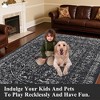 Vintage Washable Area Rug – Distressed Non-Slip Stain-Resistant Carpet for Living Room, Bedroom, Office - 4 of 4
