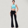 Anna-Kaci Active Women's High Waist Flare Yoga Pants with Seam Detailing - 4 of 4