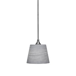 Toltec Lighting Stem 1 - Light Pendant in  Brushed Nickel with 10" Gray Matrix Shade - 1 of 1