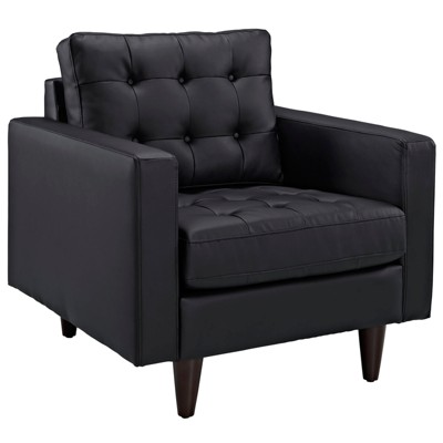 target black leather chair