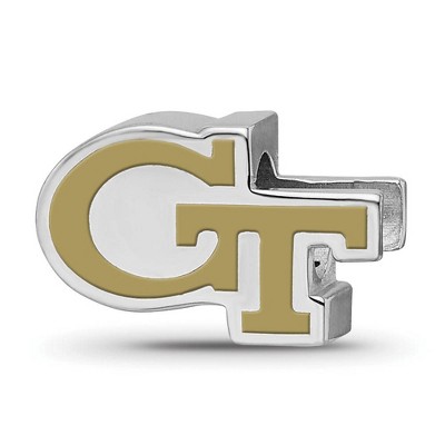 Black Bow Jewelry Sterling Silver Georgia Tech Yellow Jackets NCAA Bead Charm