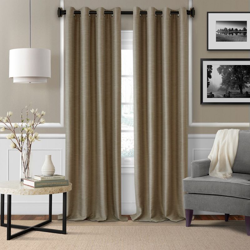 Florence 1" Window Drapery Single Curtain Rod with Stacked Square Finial - Elrene Home Fashions, 3 of 7