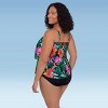 Trimshaper Women's Ronnie Two Tier Ruffle Plus Tankini Swimsuit Top - 2 of 3