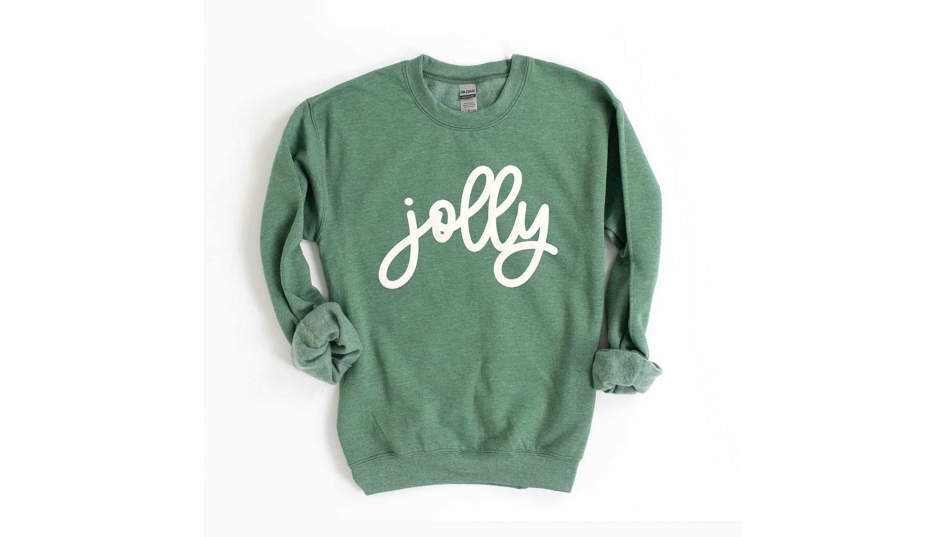 Simply Sage Market Women's Graphic Sweatshirt Jolly Bold Cursive Puff Print