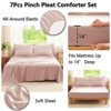 BAGOKIE 7 Pieces Soft Prewashed Pinch Pleat Bed in a Bag Comforter Se - 4 of 4