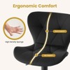 MAYEERTY Set of 2 PU Leather Bar Stools 360 Swivel Adjustable Height 24.8"-33.46" 300LBS Capacity - 3 of 4