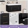 40 Inch Floating Vanity Set with 2 Closing Doors 2 Drawers Storage Cabinet - 4 of 4