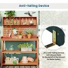 65''H Solid Wood Farmhouse Rustic Outdoor Potting Bench Table With 4 Storage Shelves And Side Hook,Potting Bench Table -Maison Boucle - 3 of 4