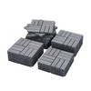 Cesicia 30 PCS Interlocking Deck Tiles Checker Pattern, 12" x 12" Light Gray Acacia Hardwood Outdoor Flooring for Patio, Bancony, Pool Side - 2 of 4