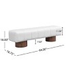 Modern Upholstered Bench,Faux Leather Dining Bench with Wood Legs,No Assembly Required,Entryway or Bedroom Accent Bench-Coolbibila - 4 of 4